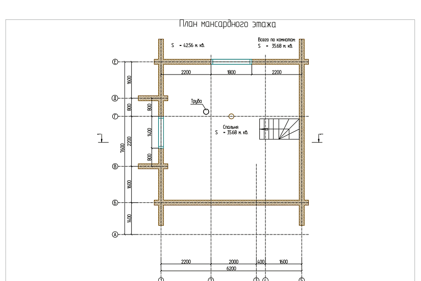 Дом-бревно240мм-7600х6200м-1,5эт-АР