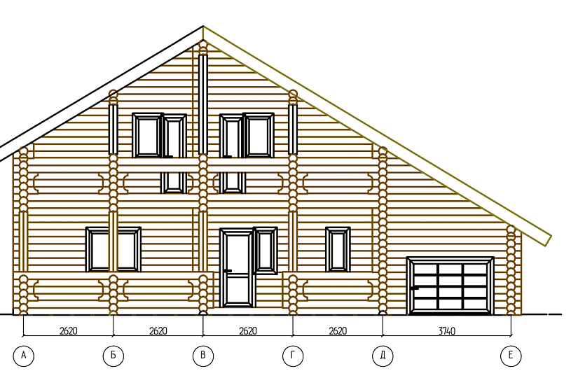 Дом-бревно200мм-14220х10220мм-1,5эт-АР-КР