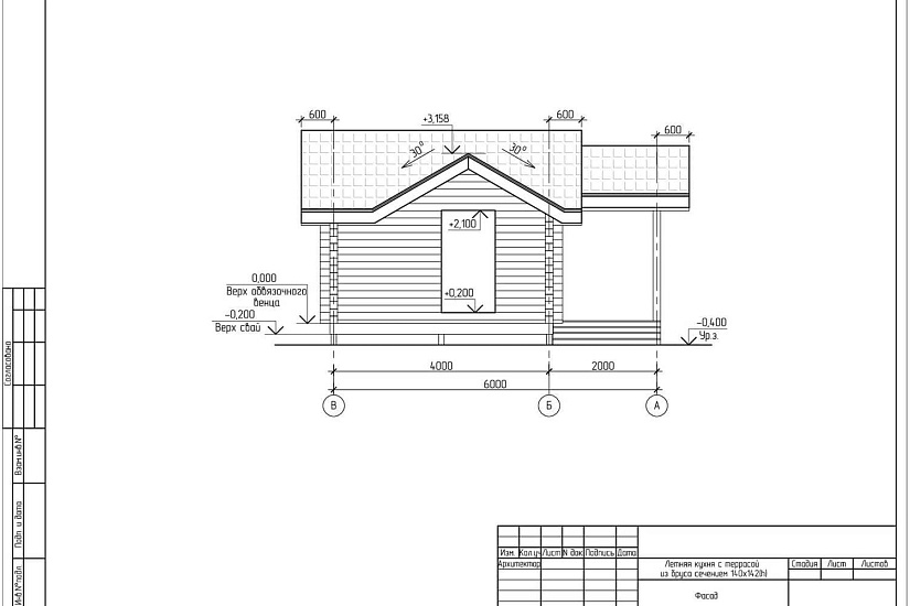 Летняя кухня с террасой