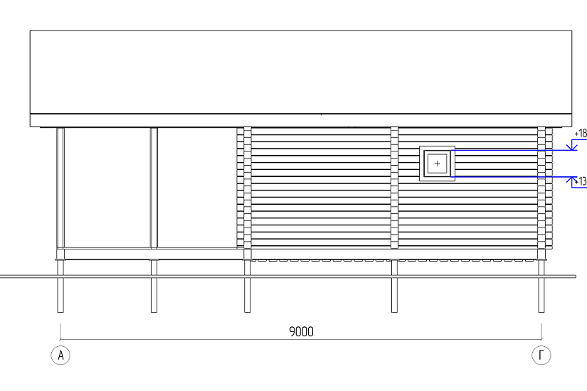 Баня-профилированный брус-1этаж-5500х9000-ЭП