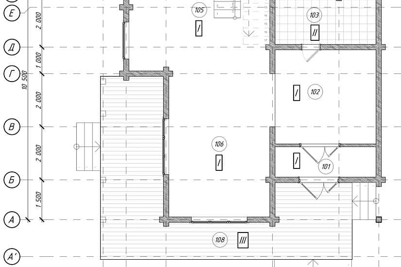 Дом-брус200х142мм-10500х9500мм-1,5эт.-КР