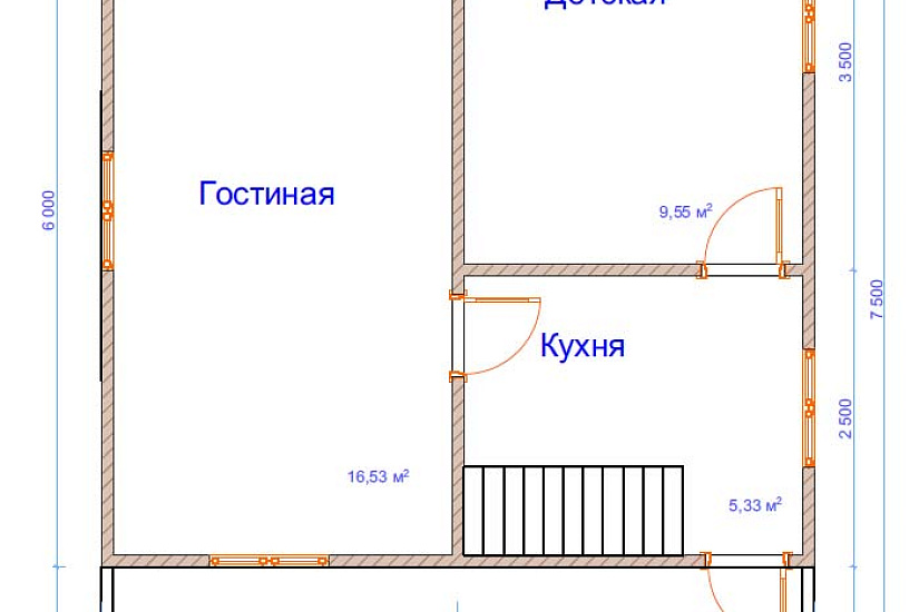 Дом из бруса №16