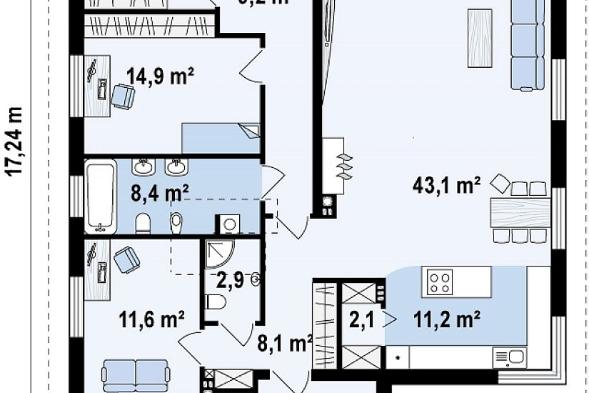 ДОМ ИЗ ГАЗОБЕТОНА ГД-156в