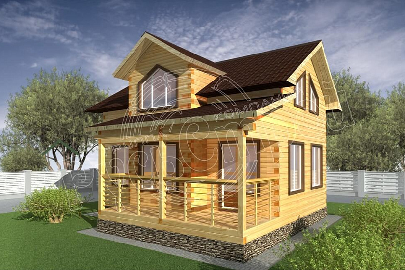 ПРОЕКТ Д-23 ДОМ ИЗ ПРОФИЛИРОВАННОГО БРУСА