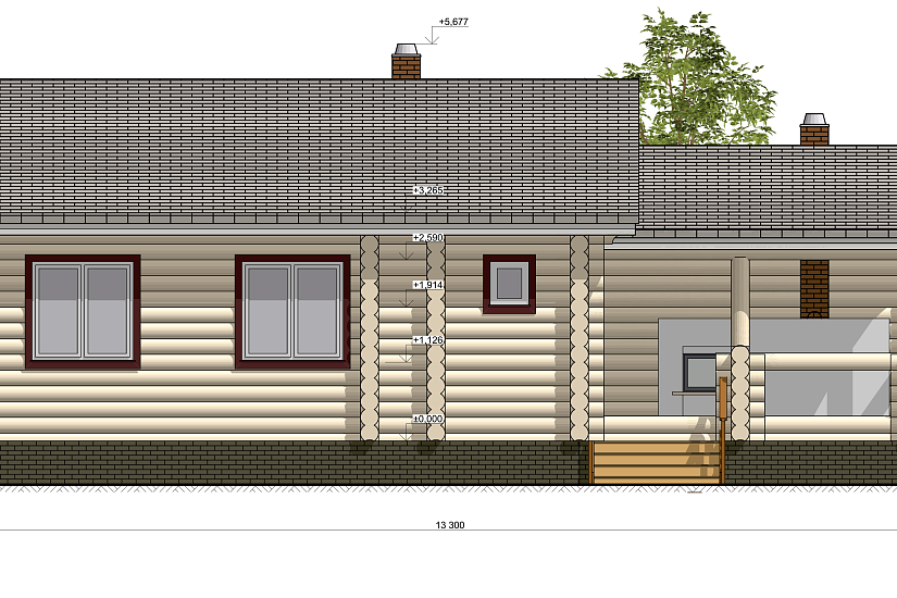 Баня-бревно260мм-13300х8000мм-1эт-АР Баня-бревно260мм-13300х8000мм-1эт-АР
