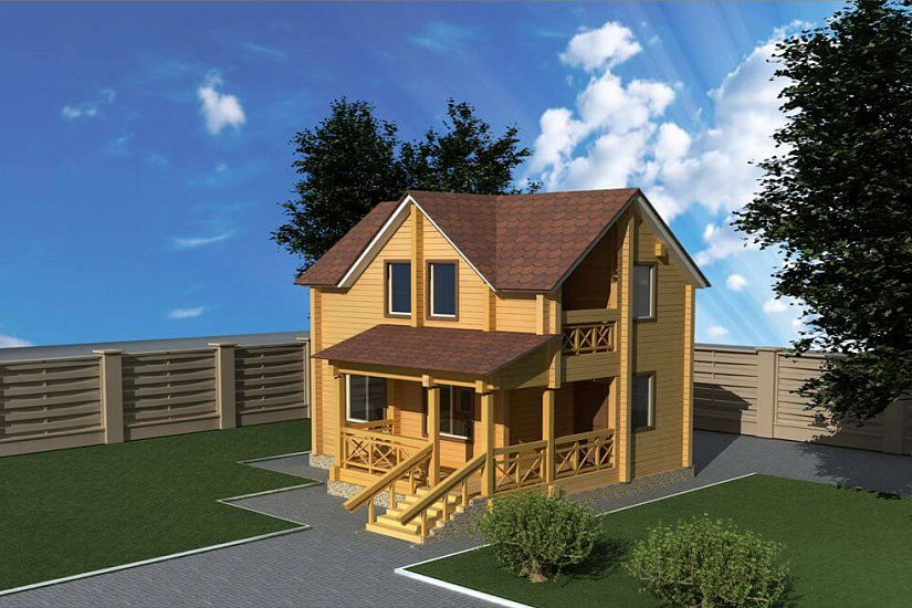 ПРОЕКТ Б-12 БАНЯ ИЗ ПРОФИЛИРОВАННОГО БРУСА