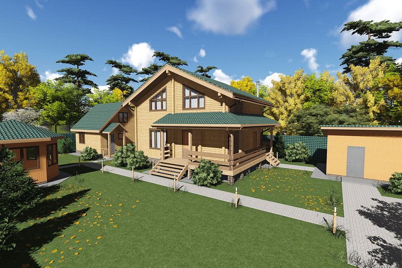 Проект дома из бруса №825 Проект дома из бруса №825