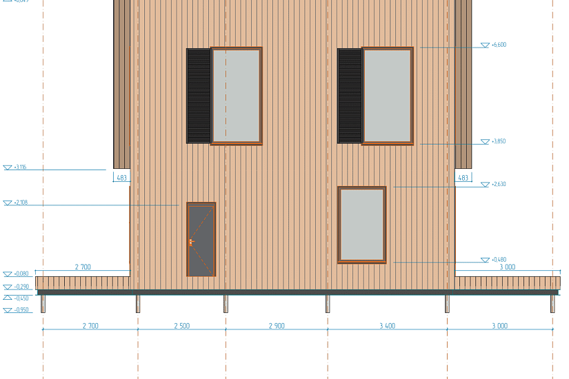Дом-каркас-1,5эт-14500х14200мм-АР Дом-каркас-1,5эт-14500х14200мм-АР