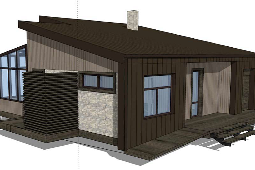 Летний домик-каркас200мм-12800х11040мм-АР Летний домик-каркас200мм-12800х11040мм-АР