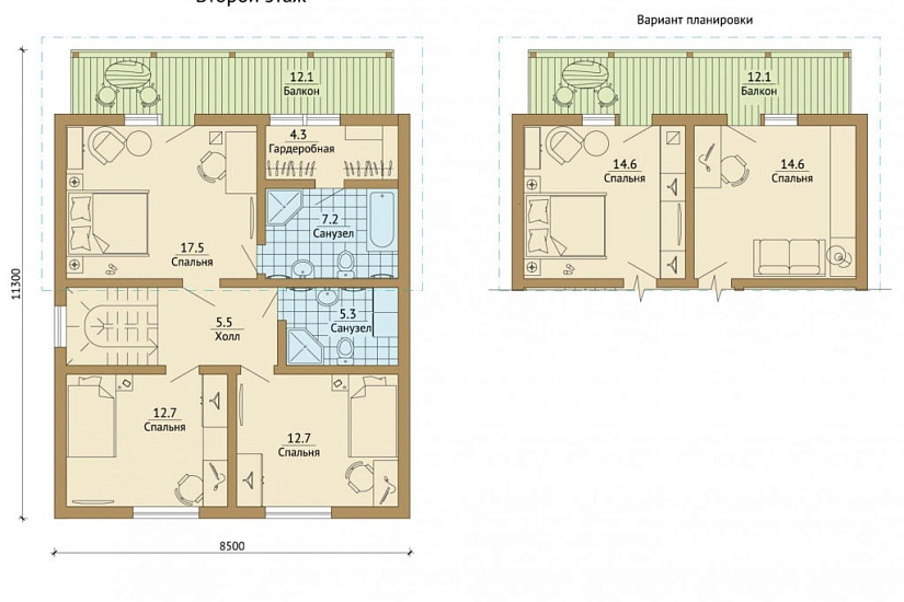 Дом ГБ 166,8 кв.м