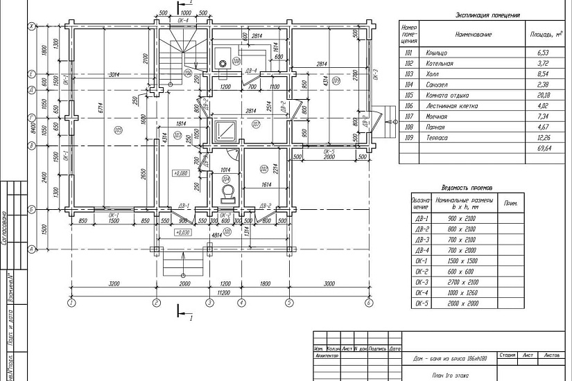 Дом-баня из профилированного бруса