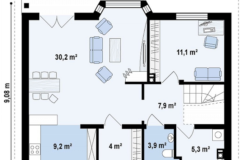 Каркасный дом КД-140
