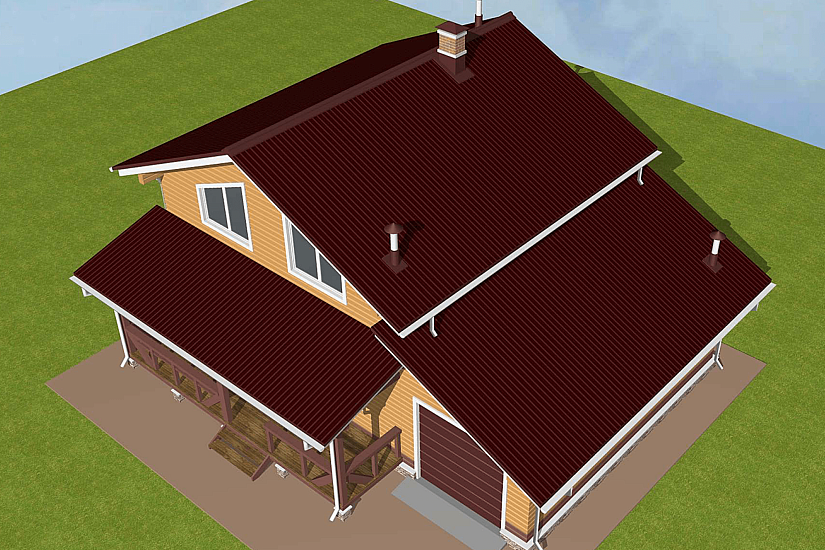 Дом-брус200х150мм-1,5 эт.-11700х10000мм-АР-КД Дом-брус200х150мм-1,5 эт.-11700х10000мм-АР-КД