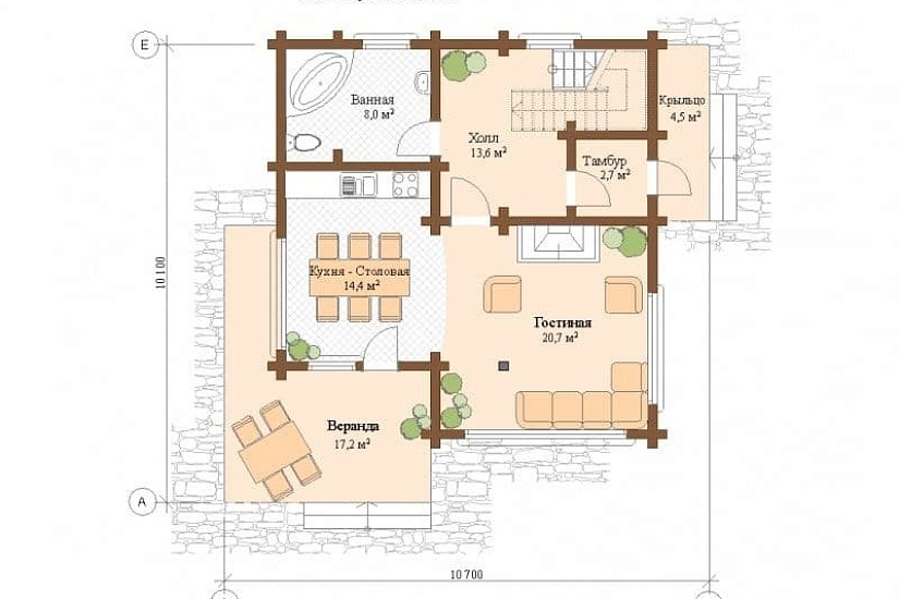 Дом из профилированного бруса ПБ-149