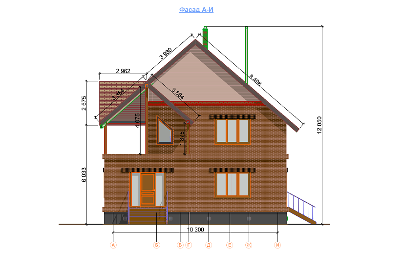 Дом-газобетон-1,5эт-12120х10300мм-АР Дом-газобетон-1,5эт-12120х10300мм-АР