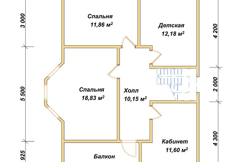 Дом из профилированного бруса 8х10 Дом из профилированного бруса 8х10