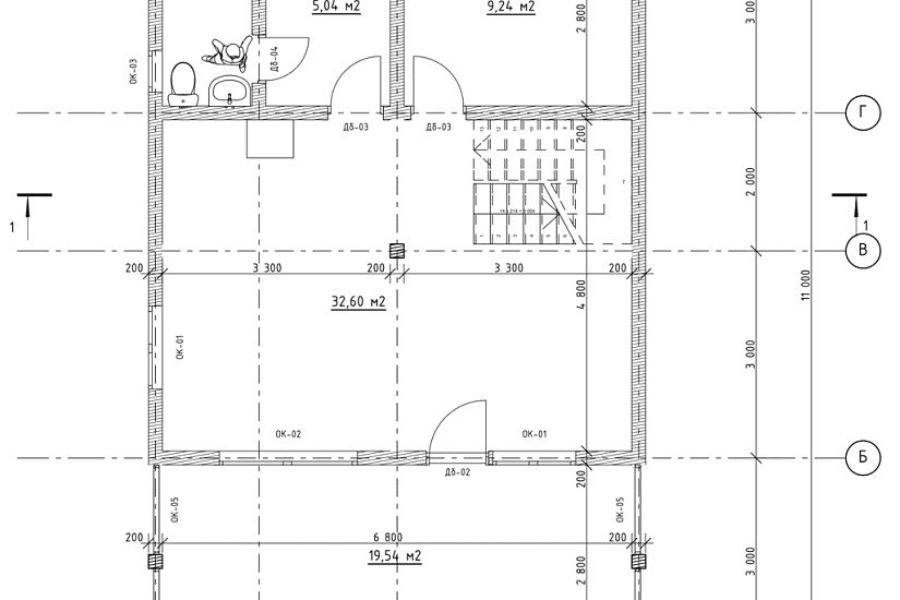 Дом-брус200х150мм-11000х70000мм-1,5эт-АР Дом-брус200х150мм-11000х70000мм-1,5эт-АР