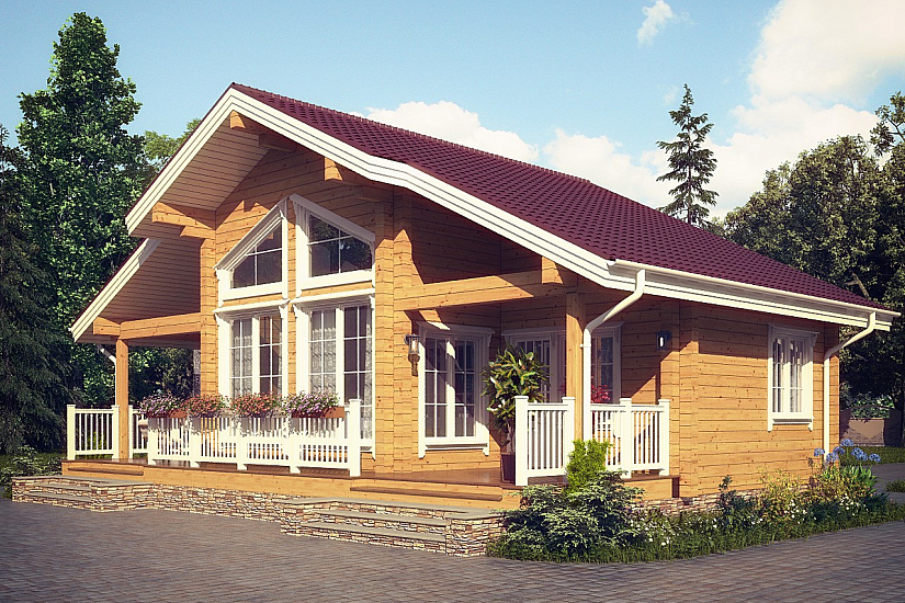 Проект дома из бруса №340