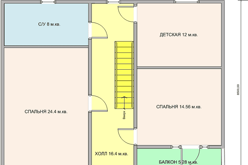 Каркасный дом с гаражем 10,6х8