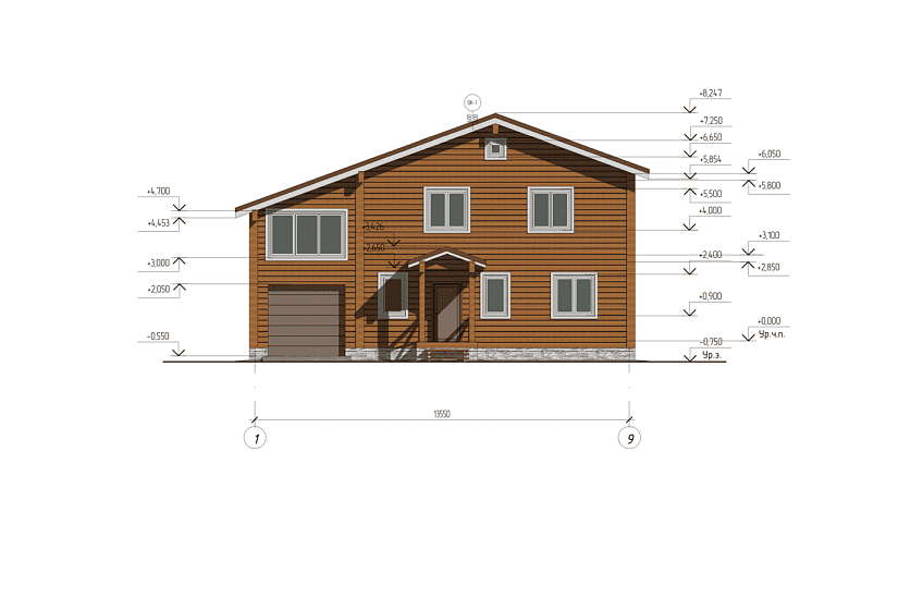 Дом  9х9-1,5эт-брус-АР
