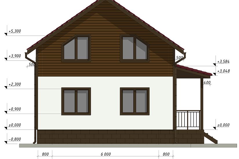 Жилой дом-каркас200мм-12600х7400мм-1,5этажа-АР Жилой дом-каркас200мм-12600х7400мм-1,5этажа-АР