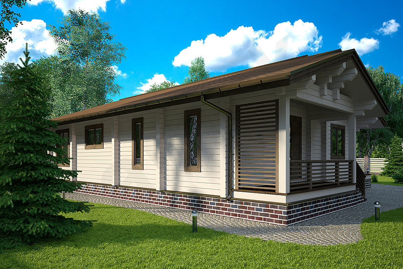 Проект дома из бруса №355