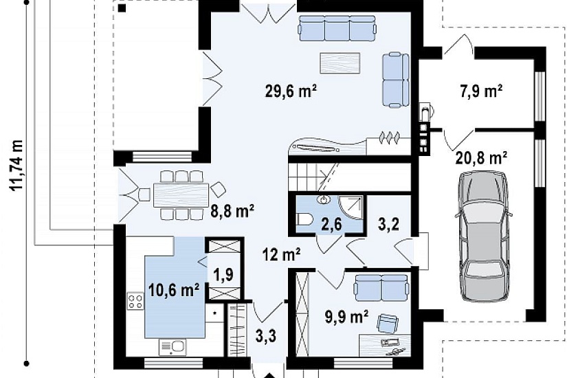 ДОМ ИЗ ГАЗОБЕТОНА ГД-189