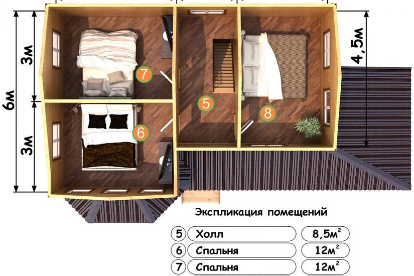 ДОМ ИЗ БРУСА ДБр-115