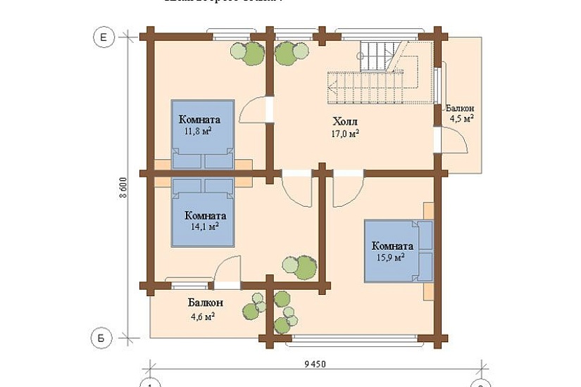 Дом из профилированного бруса ПБ-149