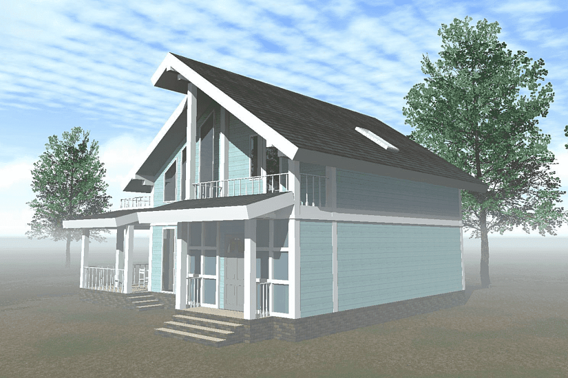 Дом-каркас150мм-11500х10700мм-1,5эт-КР