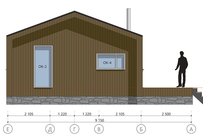 Дом-каркас200мм-12070х9150мм-1эт-АР