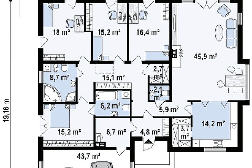ДОМ ИЗ ГАЗОБЕТОНА ГД-225 