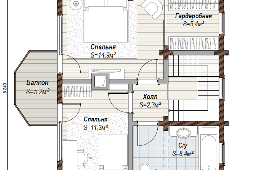 Сапсан Загородный дом 127 м2 Сапсан Загородный дом 127 м2