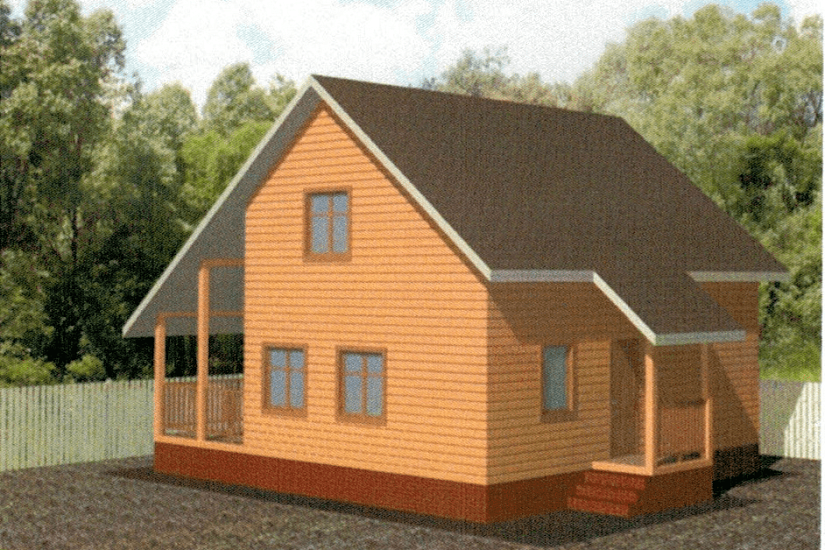 Каркасный дом 8х9 К2П14