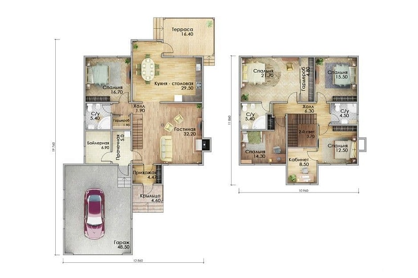 Каркасный дом КД-270