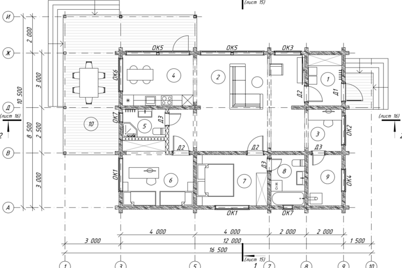 Дом-брус-1этаж-10500х16500-КД
