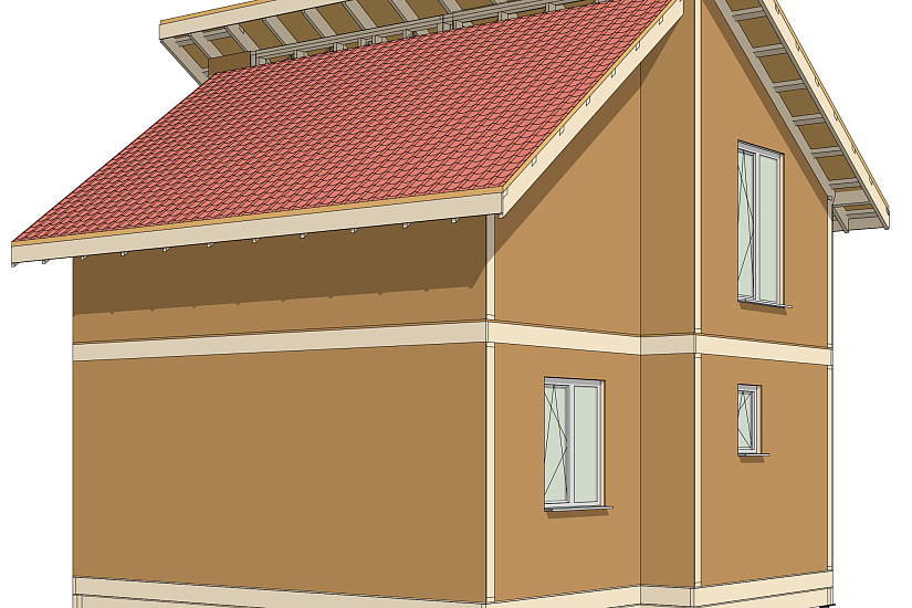 Дом-Сип.панели174мм-6875х6875мм-1,5эт-АР-КР