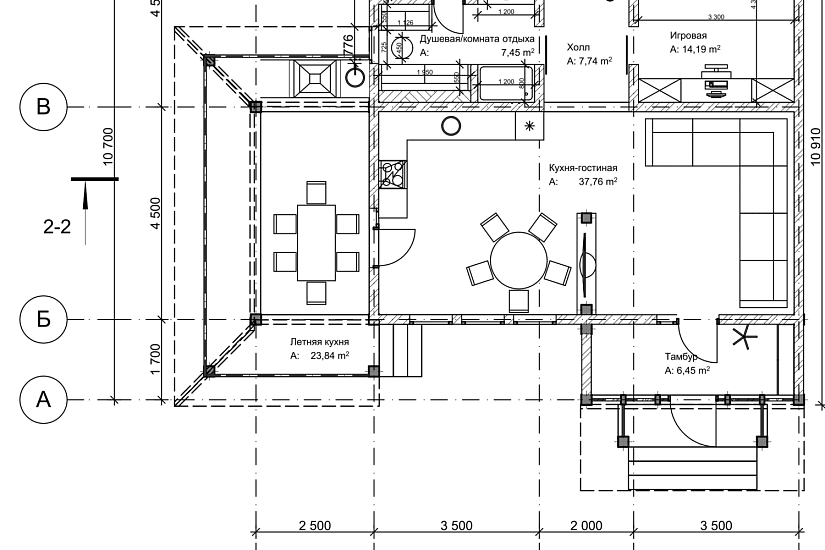 Дом-каркас150мм-11500х10700мм-1,5эт-КР