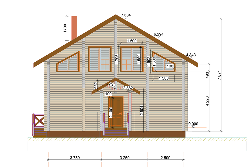 Баня-брус200мм-9500х11900мм-КР