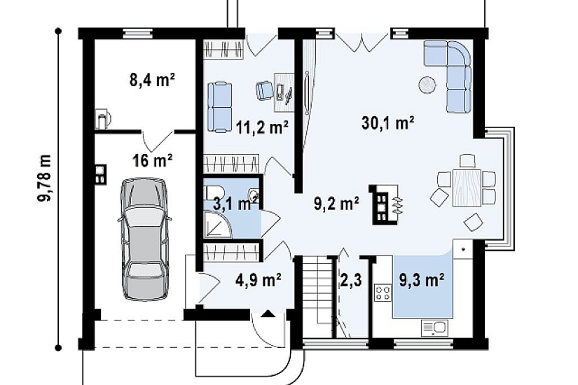 ДОМ ИЗ ГАЗОБЕТОНА ГД-161
