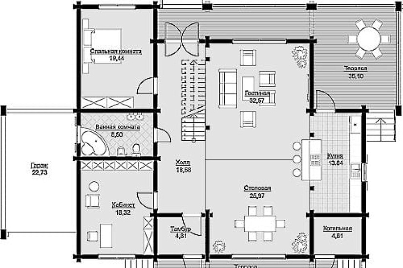 Дом ПБ 374 кв.м.