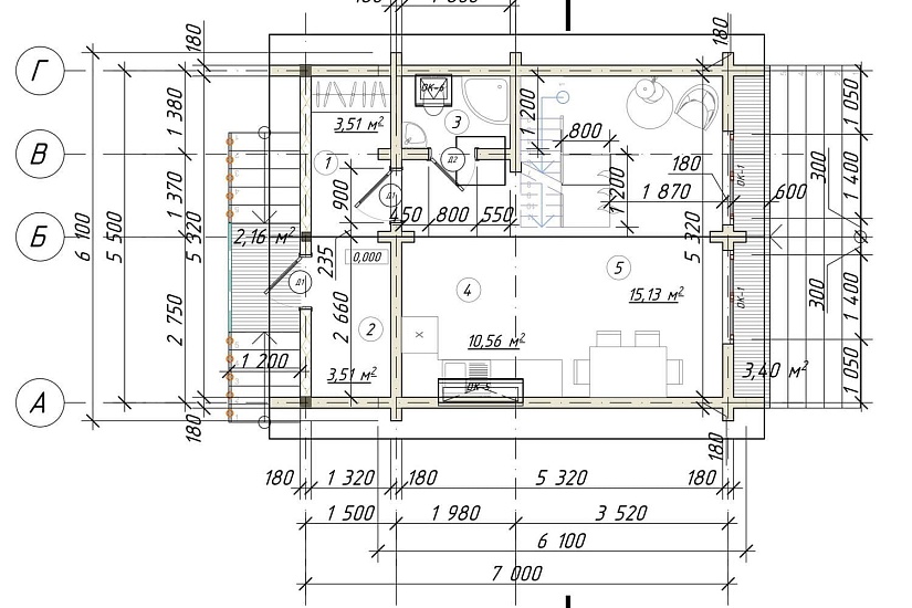 Дом-брус180х142 мм-7х5,5-АР-КД Дом-брус180х142 мм-7х5,5-АР-КД
