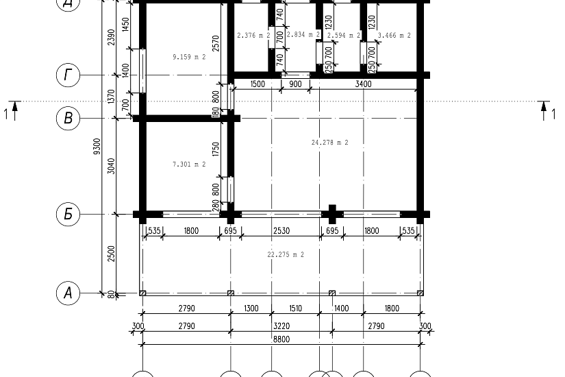 Дом-1эт-брус210х188мм-8800х9300-КД