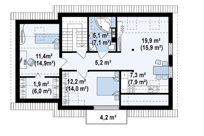 ДОМ ИЗ ГАЗОБЕТОНА ГД-154б