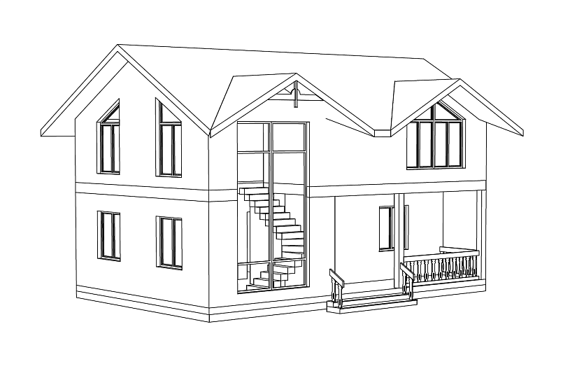 Проект небольшого дома с вторым светом