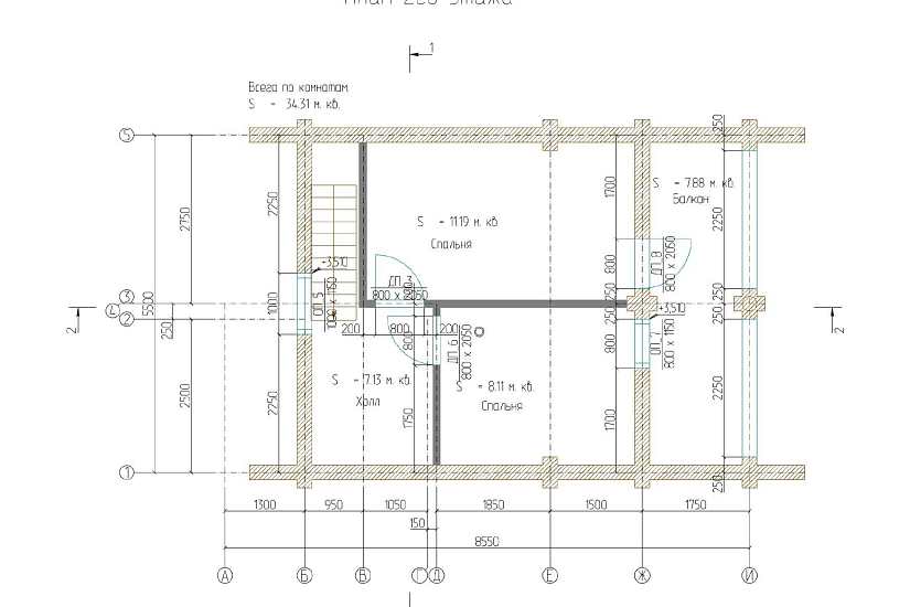 Дом-бревно240мм-8550х5500мм-1,5эт-АР Дом-бревно240мм-8550х5500мм-1,5эт-АР
