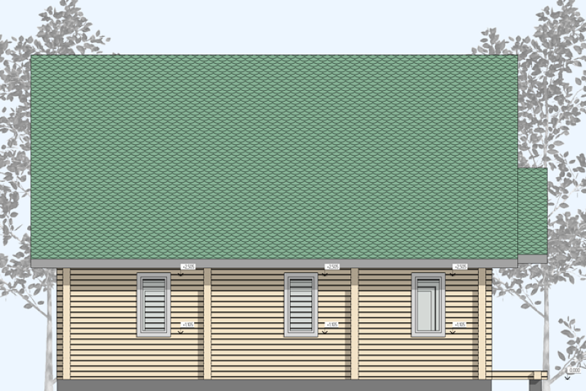 Дом-профилированный брус-1этаж-9870х11800-АР