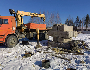 Испытания буронабивных свай для фундамента сельского Дома культуры 