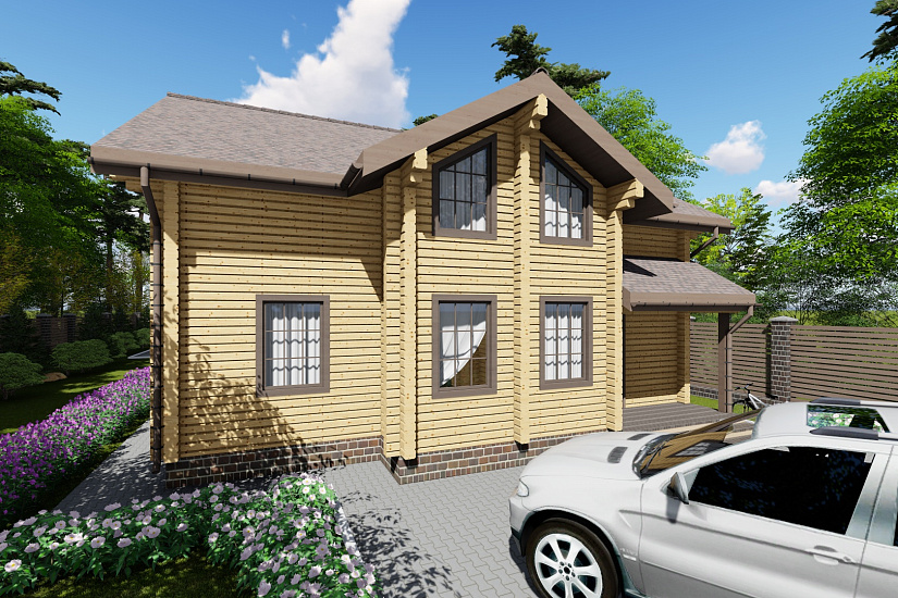 Проект дома из бруса №875 Проект дома из бруса №875