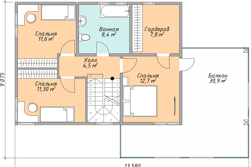 Каркасный дом КД-168